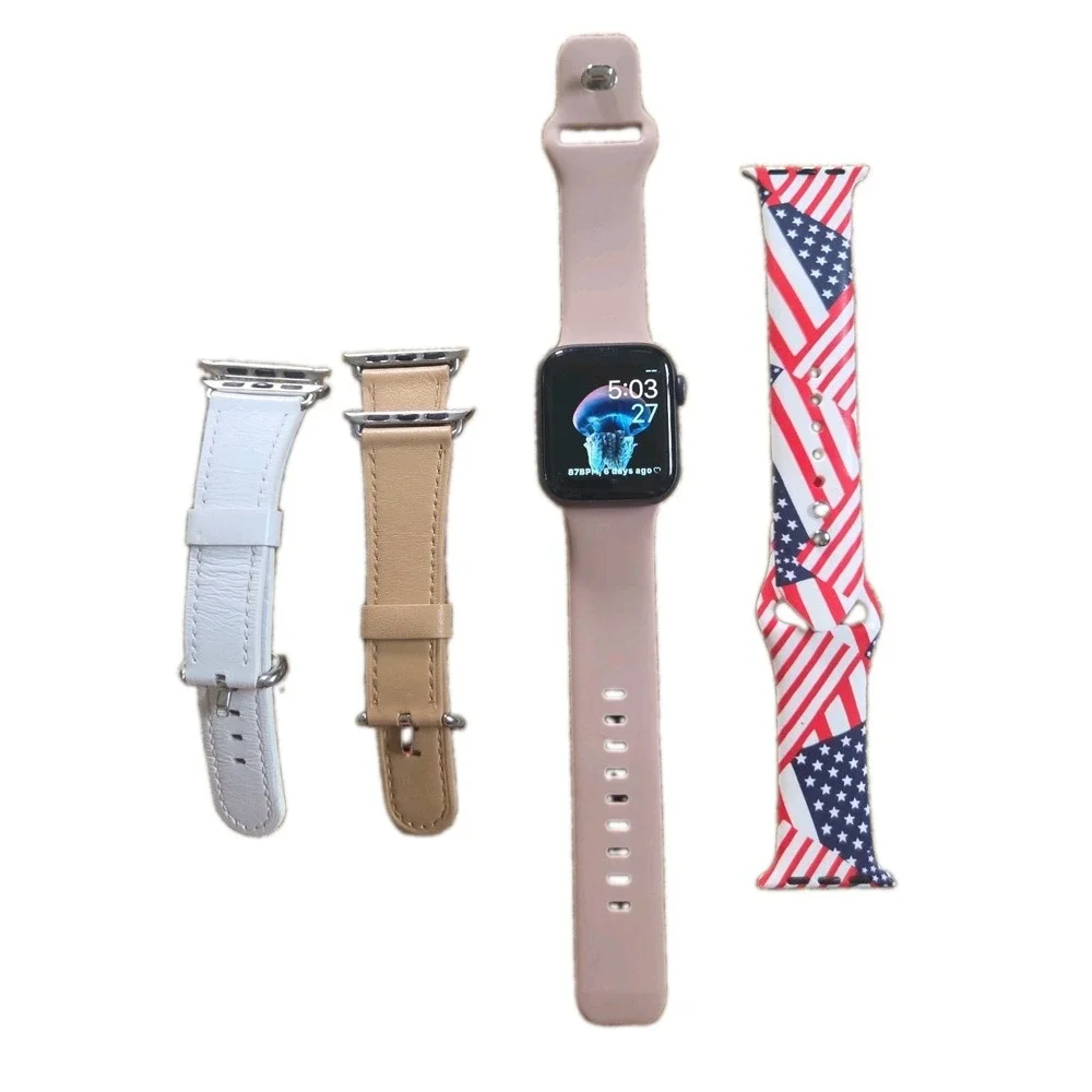 Apple Watch Series 4 Aluminum Case 16GB 40mm GPS Tracker Pink Silicone Band